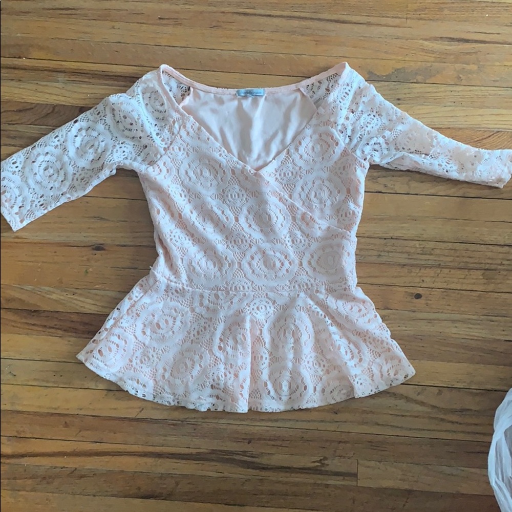Peplum pink top